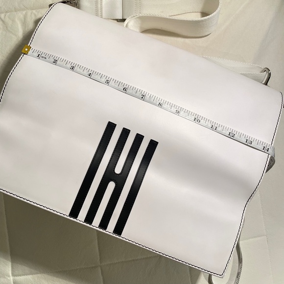 ECCO White Messenger Bag Shoulder Bag - Picture 12 of 16